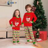 Family Matching Snowman Snowflake Letter Cartoon Christmas Printed Loungewear Pajamas