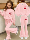 3-12T Kid Girl Suits Youth Fashion Trends Long Sleeves Suits 2 Pcs Set