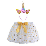 Kid Baby Girl Mesh Dot Gilding Tutu Princess Gauze Skirts
