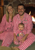 Family Christmas Parent-Child Suit Striped Pajamas Loungewear