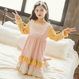 Kid Baby Girls Cotton Spring Autumn Long-sleeved Casual Dresses