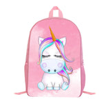 Kid School Season Pink Cartoon Unicorn Backpack Student Bag
