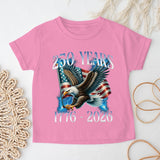 Kid Boy Girl USA Independence Day Fashion Short Sleeve T-Shirt Summer Top