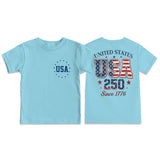 Kid Boy Girl Crew Neck Top Fashion Comfortable Independence Day T-shirt