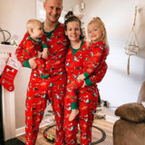 Family Matching Christmas Printed Parent-child Long-sleeved Pajama Loungewear