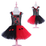 Halloween Girls Dress New Clown Female Fluffy Princess Dress Tutu Dress