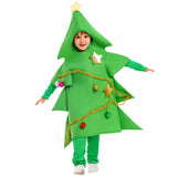 Kid Christmas Green Elf Big Tree Suits Romper
