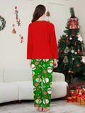 Family Matching Parent-child Christmas Santa Letter Printing Contrasting Holiday Pajamas