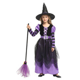 Children's Halloween Costume Little Witch Costume Purple Black Masquerade