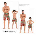 Family Matching Swimsuit Mother Daughter Father Son Beach Parent-child Swimwear
