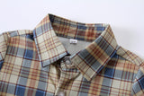 1-6Y Kid Baby Boys Plaid Overalls Autumn British Gentlemen Suits 4 Pcs Set