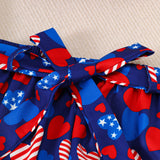 Kid Baby Girl Summer Short-sleeved Independence Day Two-piece Set