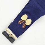 2-10T Kid Girls Velvet Imitation Denim Leggings Pants
