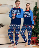Family Matching Snowman Letters Christmas Parent-child Printed Loungewear Pajamas