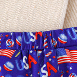 Baby Boy Independence Day Casual Short Sleeve 2 Pcs Set