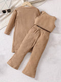 INS Girls Autumn Fashion Vest Pants Solid Color Long Sleeve Jacket Children's Casual Fashion Suit