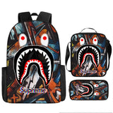 Kid Boy Girl Shark Cartoon Backpack School Bag