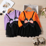 Kid Baby Girl Long Sleeved Autumn Halloween American Dress