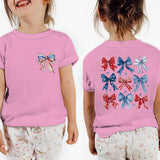 Kid Boy Girl USA Independence Day Printed Crew Neck Short Sleeve T-Shirt