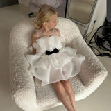 2-8Y Kid Girl Ruffle Cake Piano Catwalk Birthday Party Dresses