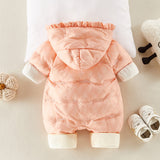 Baby Girls Down Suit Bodysuit Thickened Outwear Rompers