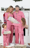 Family Christmas Parent-Child Suit Striped Pajamas Loungewear