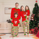 Family Matching Christmas Deer Head Printing Pajamas