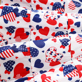 Kid Baby Girls Independence Day Love Stars Stripes Printed Splicing Dresses