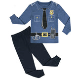 2-12T Kid Halloween Boys Glow Skeleton Pajamas 2 Pcs Set