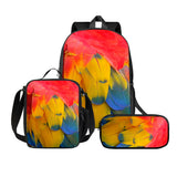 Kid Student Schoolbag Animal Meal Pencil Backpack 3 pcs/Set