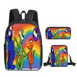 Schoolbag Rainbow Friends Cartoon Backpack Three-piece
