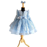 Kid Girl Fluffy Gauze Flower Girl Catwalk Princess Dresses