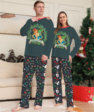 Family Matching Halloween Cartoon Pattern Print Loungewear Pajamas
