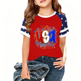 Kid Boy Girl USA Independence Day 250th Anniversary Casual  Loose T-Shirt Top