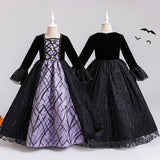 3-12T Kid Girl Halloween Princess Cosplay Queen Dress