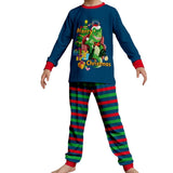 Family Matching Christmas Parent-child Dinosaur Letter Printing Loungewear Pajamas