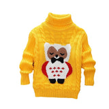 1-6T Kid Baby Girl Boy Long-sleeved Cartoon Turtleneck Knitted Sweater