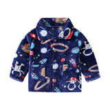 Kid Boy Standing Collar Warm Flannel Pajamas Sets