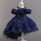 3-12T Kid Girl Princess Flower Wedding Fluffy Dress
