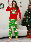 Family Matching Parent-child Christmas Santa Letter Printing Contrasting Holiday Pajamas