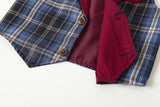 6M-5T Kid Baby Boy Suit British Style Long Sleeve Handsome Performance 4 Pcs Set