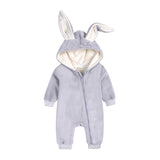 Baby Boy Girl Autumn Winter Rabbit Crawling Velvet Warm Rompers