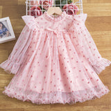 Kid Baby Girl Polka Dot Mesh Lace Dresses