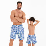 Family Matching Swimsuit Mother Daughter Father Son Beach Parent-child Swimsuit