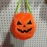 Embroidered Halloween Portable 3D Candy Pumpkin Lantern Bag Basket
