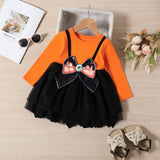 Kid Baby Girl Long Sleeved Autumn Halloween American Dress