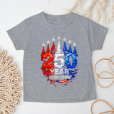 Kid Boy Girl USA Independence Day Fashion Short Sleeve T-Shirt Summer Top