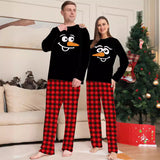 Family Matching Cartoon Plaid Christmas Parent-child Printed Loungewear Pajamas