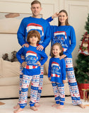 Family Matching Striped Letter Christmas Parent-child Loungewear Pajamas
