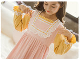 Kid Baby Girls Cotton Spring Autumn Long-sleeved Casual Dresses